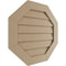 Ekena Millwork Timberthane Rustic Smooth Octagonal Faux Wood Non-Functional Gable Vent, Primed Tan, 33"W x 33"H GVUROC33X33DSMPR - alternate 2